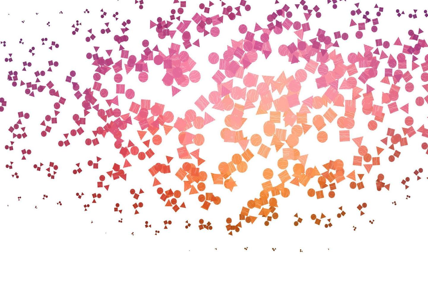 Light Red, Yellow vector cover in polygonal style with circles.
