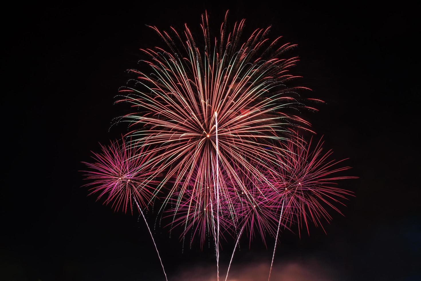 Colorful fireworks for background photo