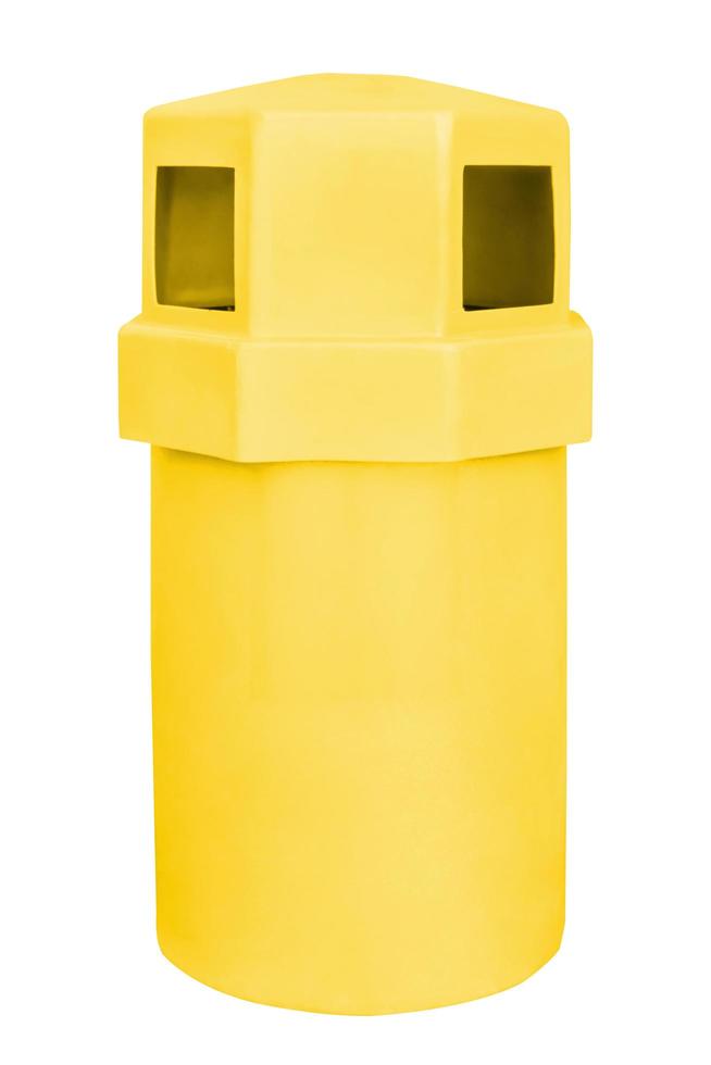Yellow garbage isolated. photo