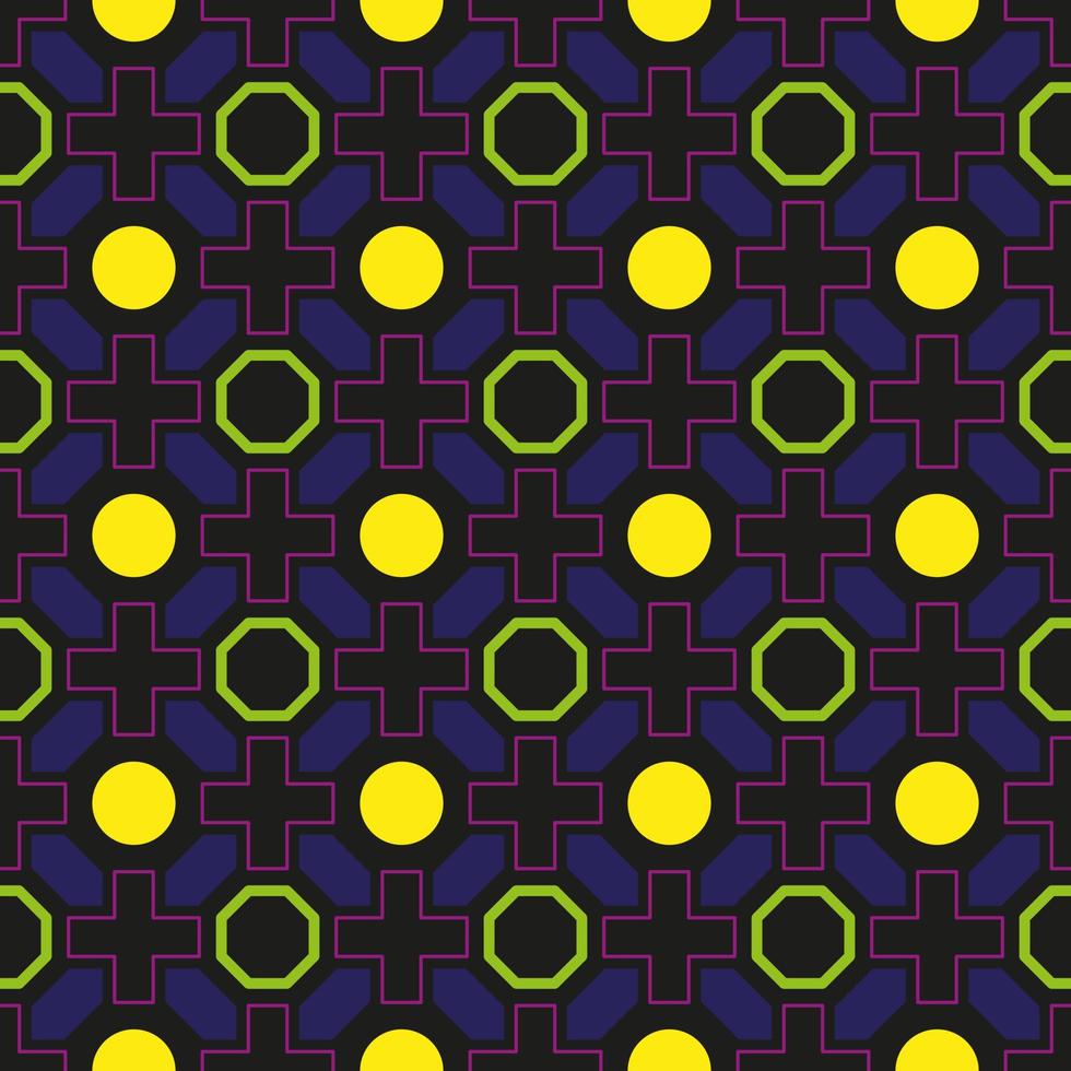 Abstract geometric pattern with lines, circles. A seamless vector background