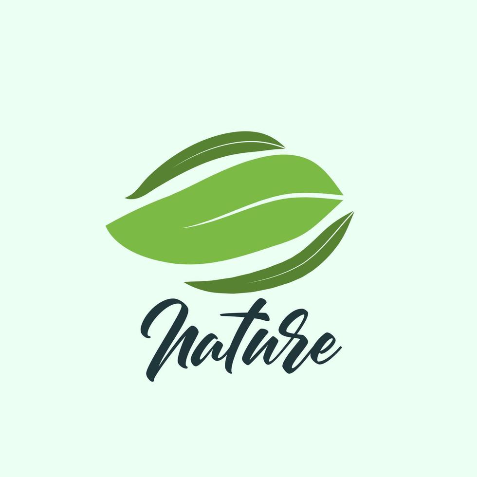 Logotipo y símbolo de la naturaleza de la hoja para la industria del medio ambiente de signos vector