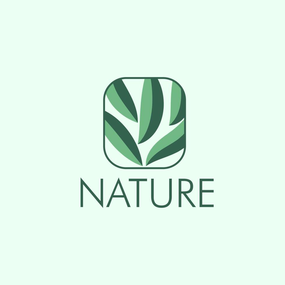 Logotipo y símbolo de la naturaleza de la hoja para la industria del medio ambiente de signos vector