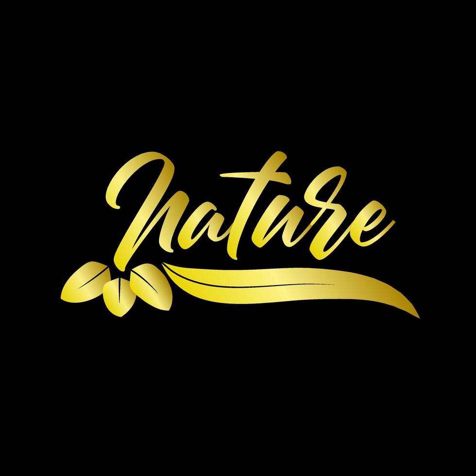 golden nature logo icon for environment company vector