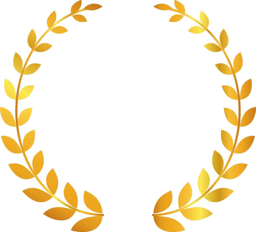 Gold laurel wreath 4837045 Vector Art at Vecteezy