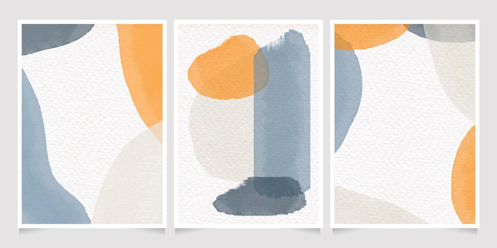 salpicadura abstracta colorida mínima de la acuarela en el fondo de la tarjeta de invitación de papel vector