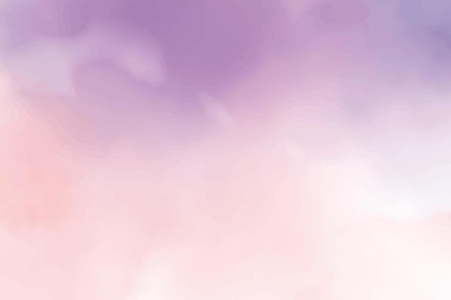 beautiful cotton candy twilight sky watercolor background vector