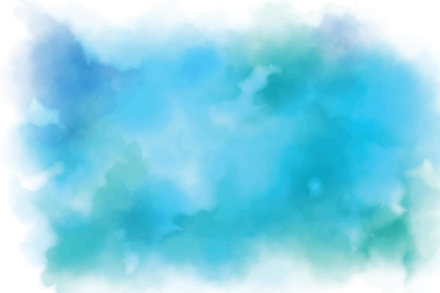 aqua marine blue watercolor splash background vector