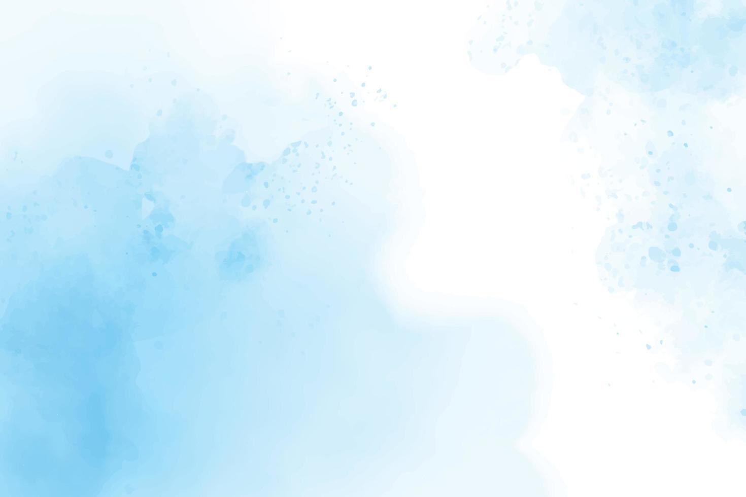 blue watercolor abstract cloudy blue sky background digital painting vector