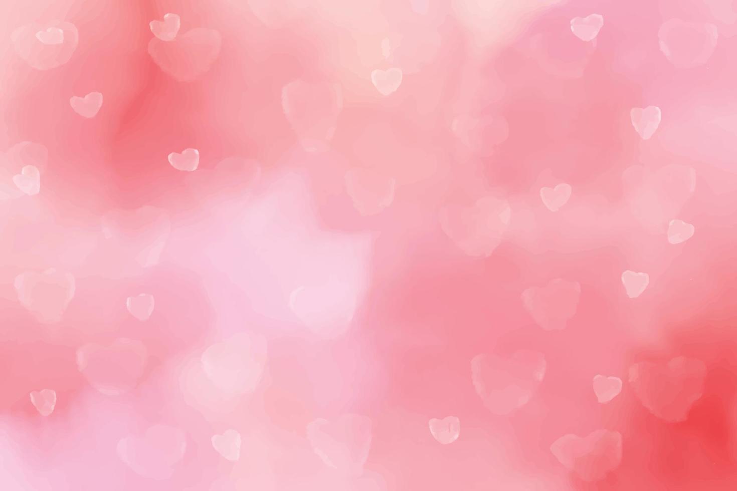 Fondo rosado del bokeh del corazón borroso de la acuarela para el ejemplo de los vectores eps10 del día de San Valentín