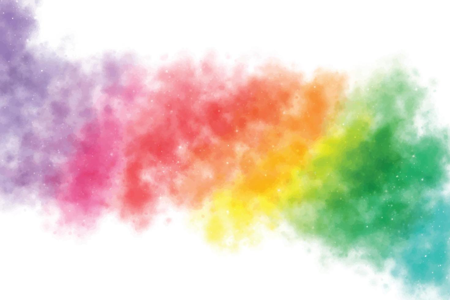 colorful rainbow watercolor wash splash background vector