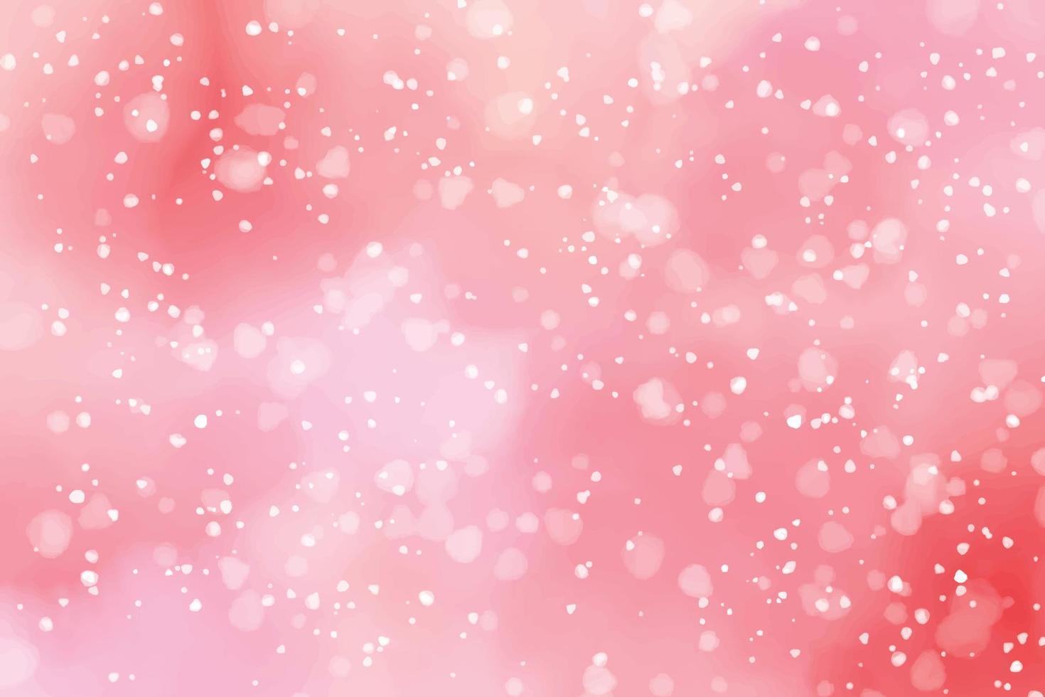 watercolor red and pink valentine's day bokeh banner background vector