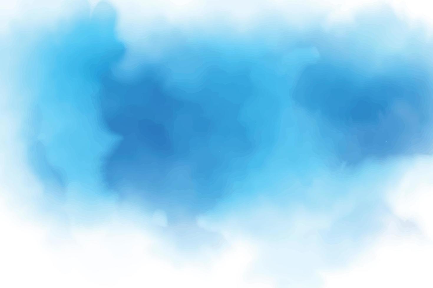 fondo de cielo azul nublado líquido acuarela azul vector