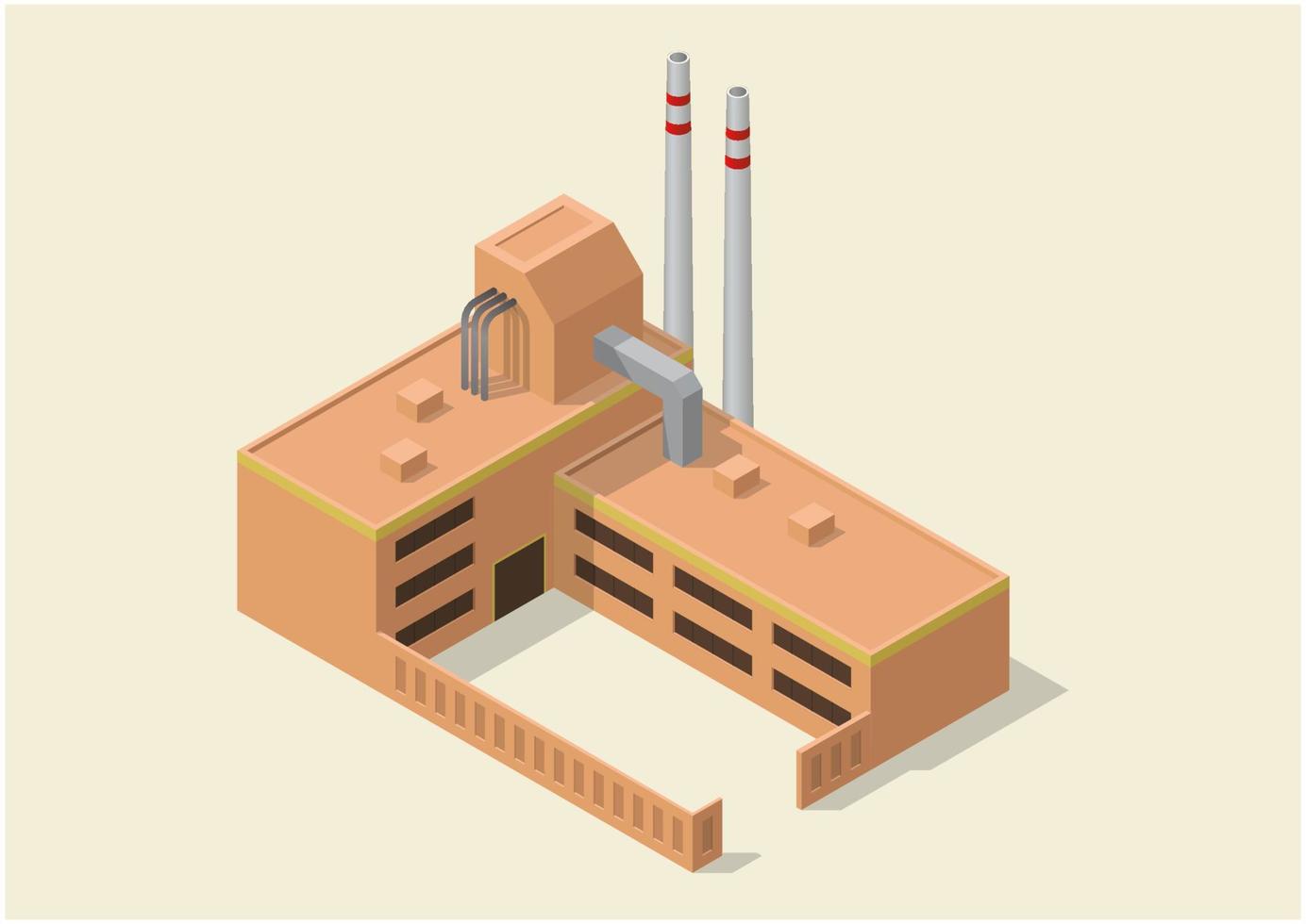 simple industrial building vector