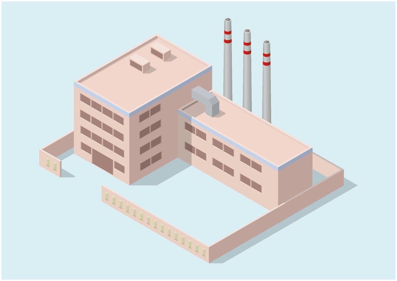 simple industrial building vector