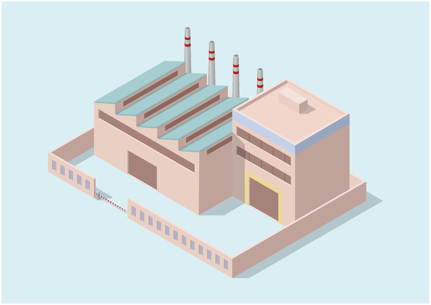 simple industrial building vector