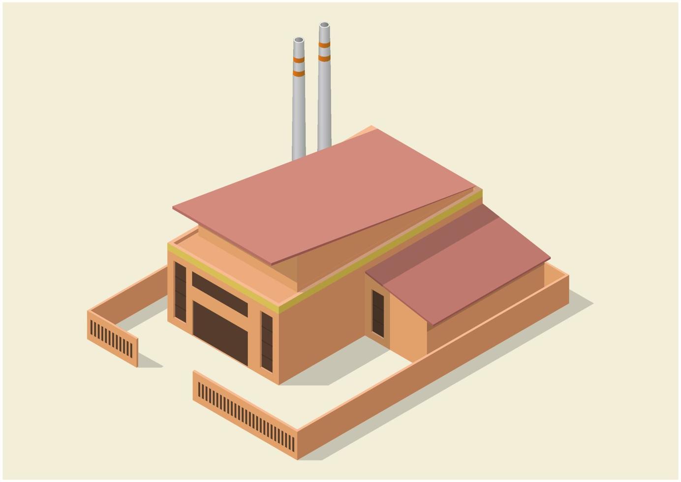 simple industrial building vector