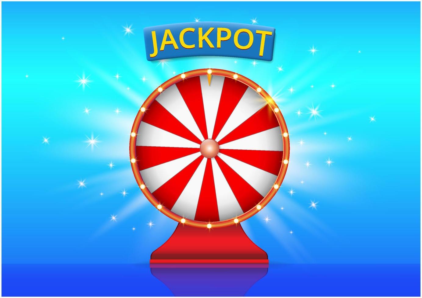 Realistic red jackpot wheel vector