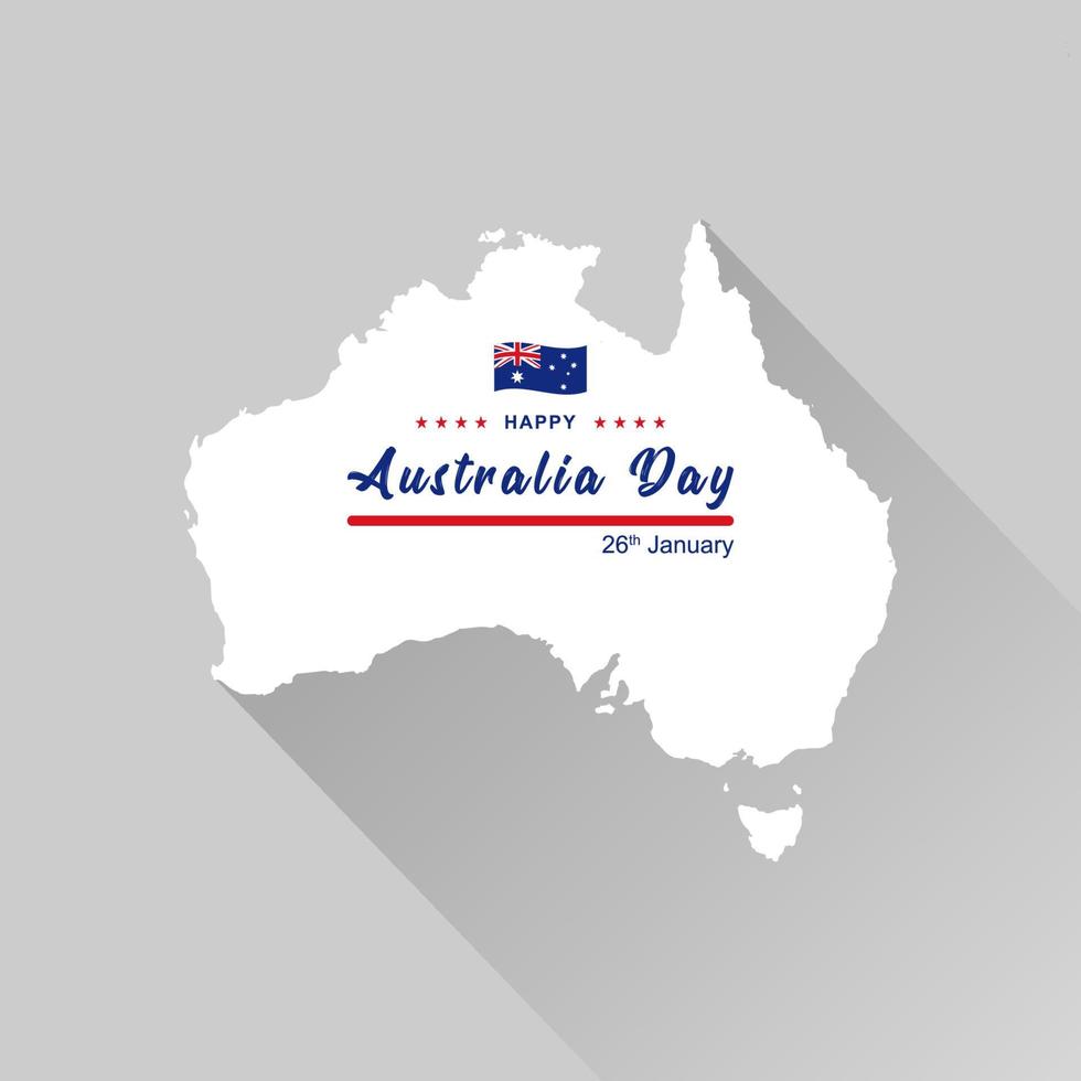 Happy Australia day illustration template design vector