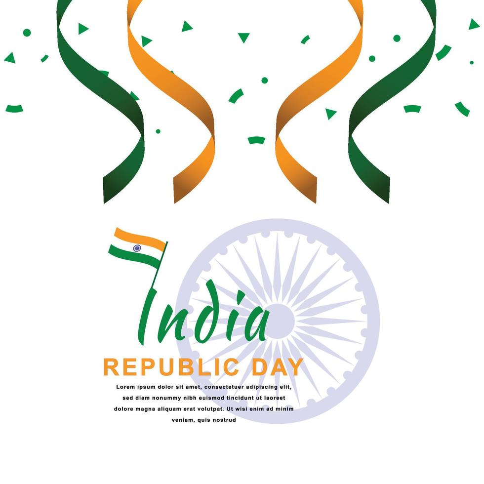 India republic day celebration template design vector