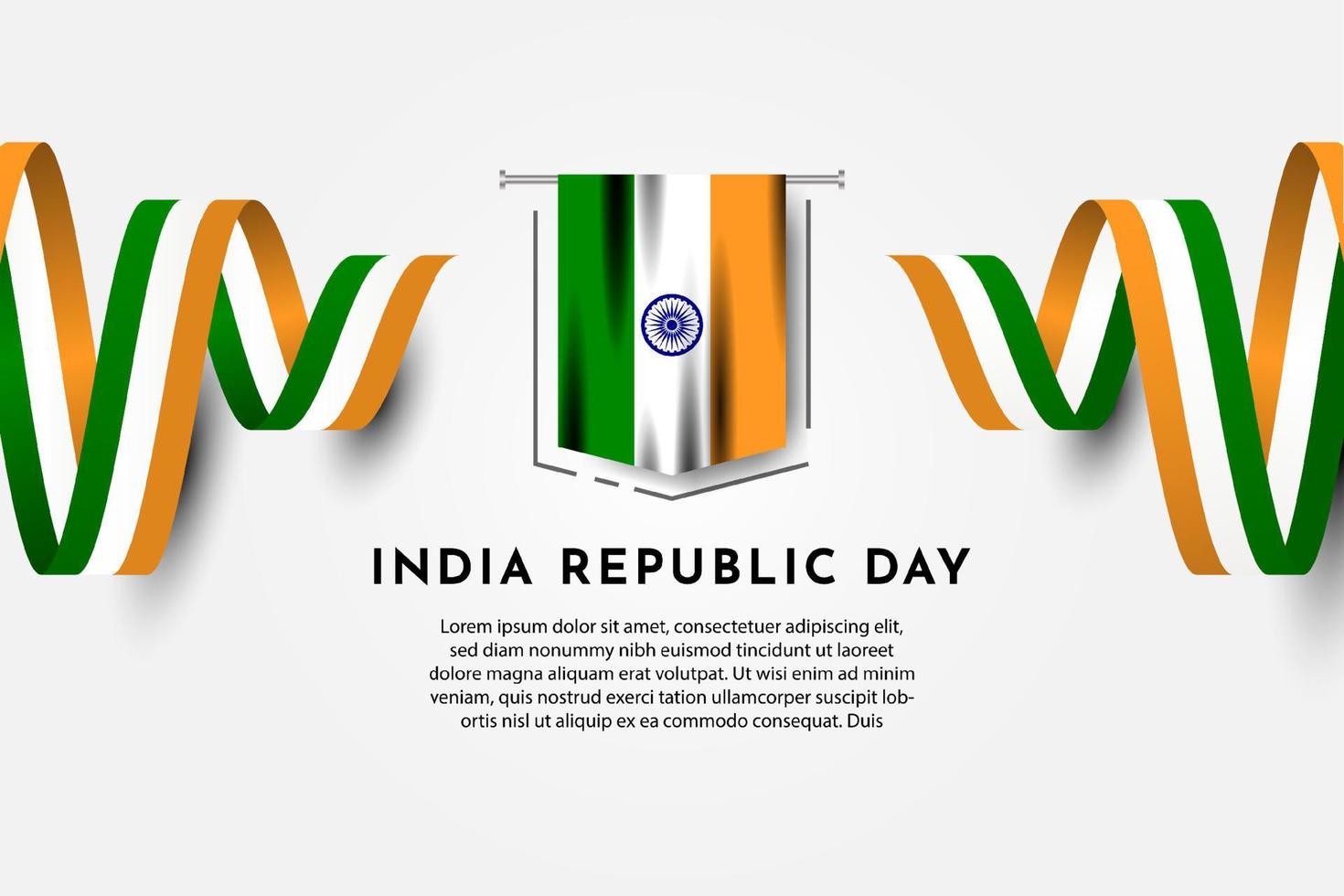 diseño de plantilla de celebración del día de la república de india vector