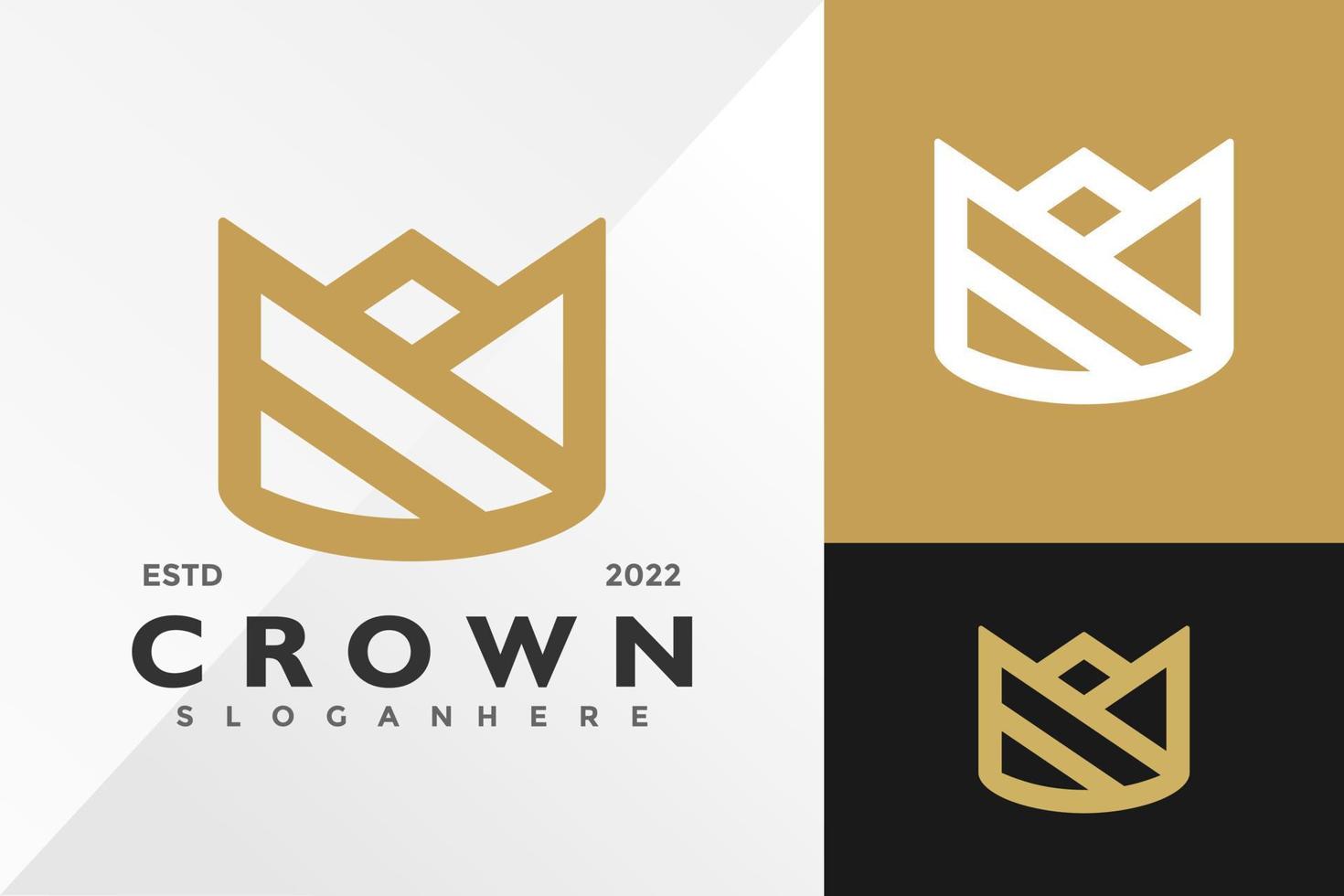 Crown Logo Design Vector illustration template