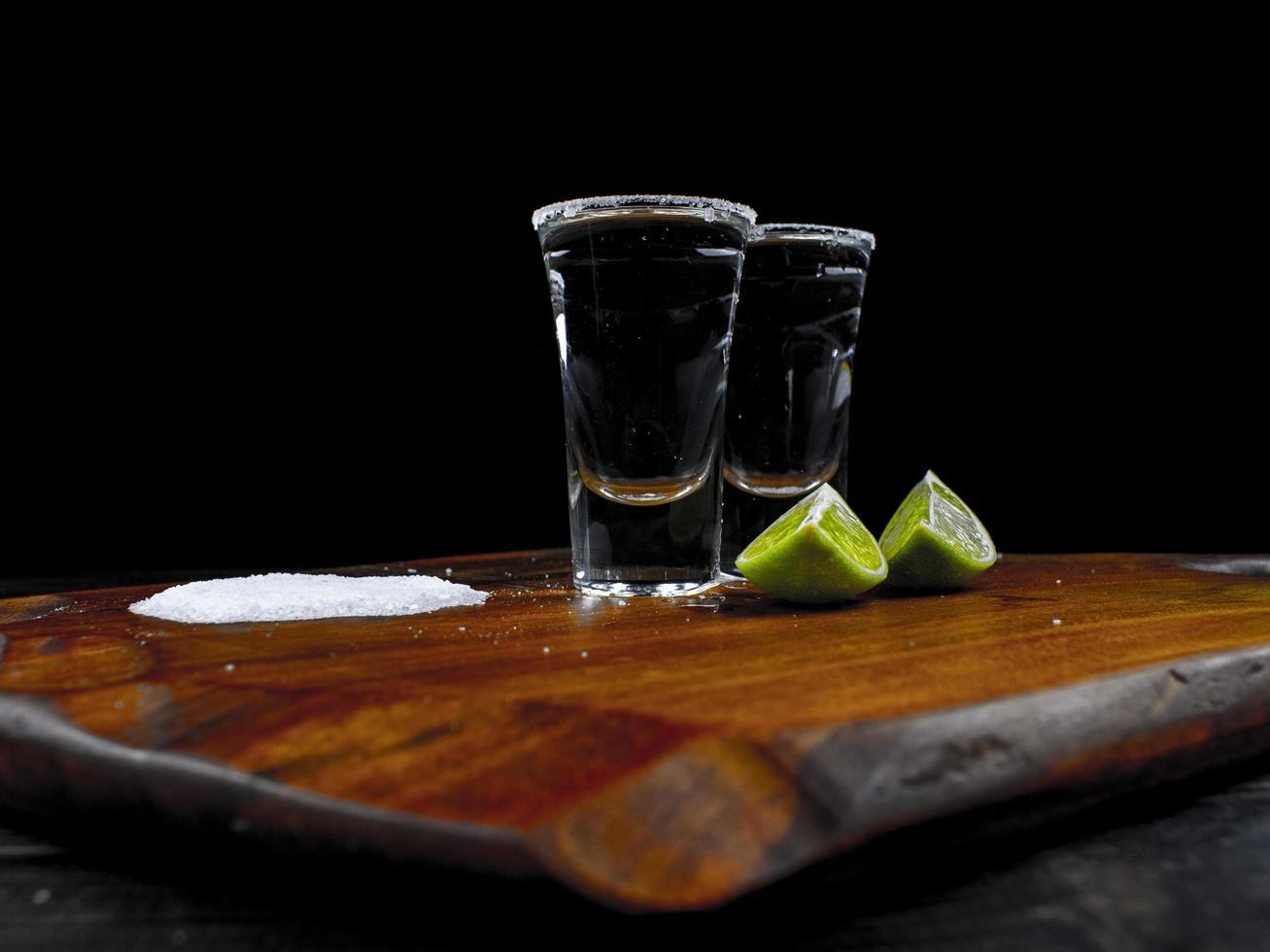 Two tequila silver shots photo