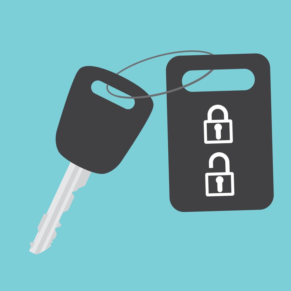 Car key in flat style. Vector