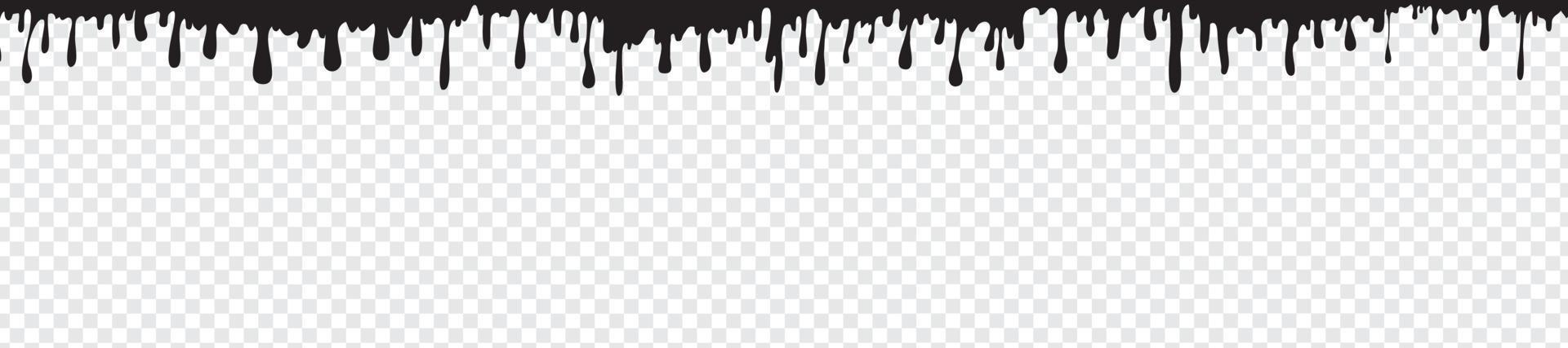 Dripping oil, Black paint. Liquid stain. Current Drip and drop. vector