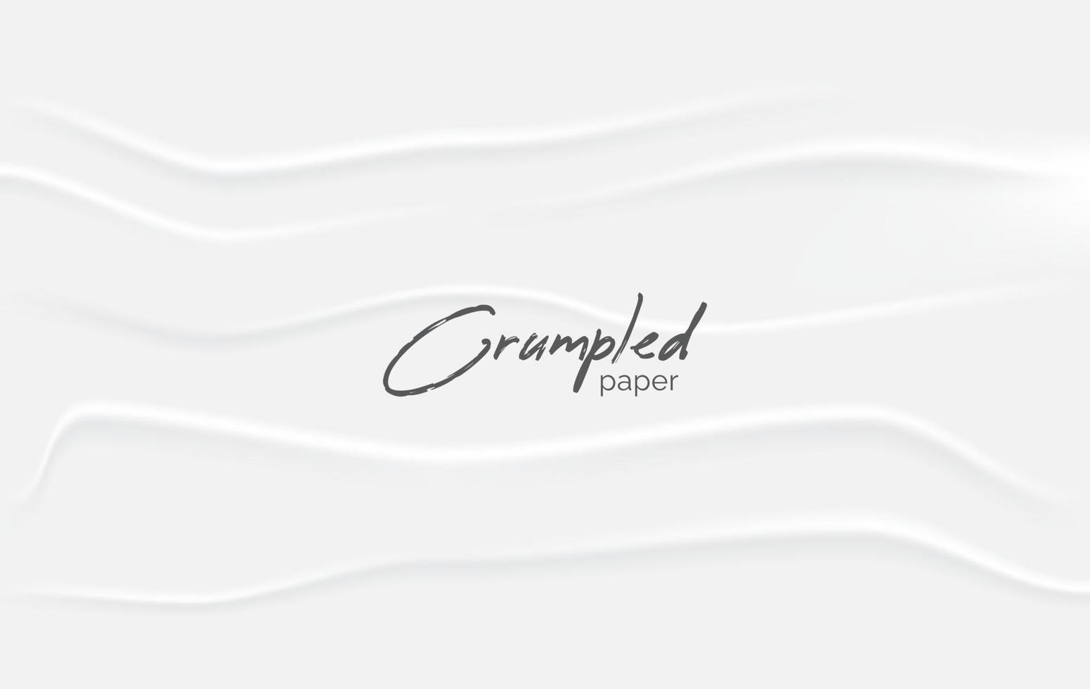 white crumpled paper effect vector