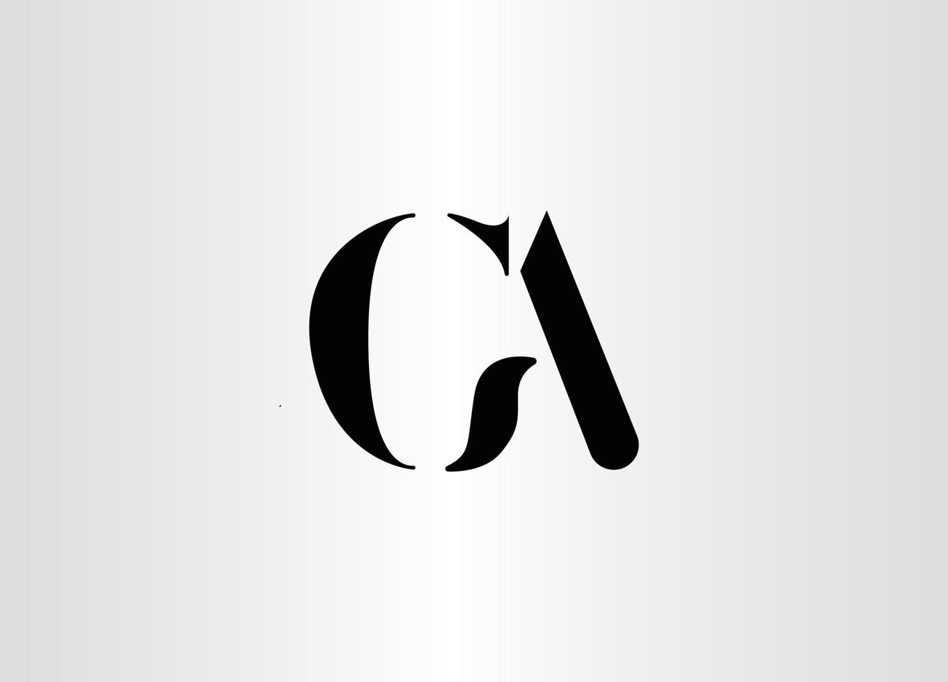 logotipo de ga o ca. vector de diseño de letra