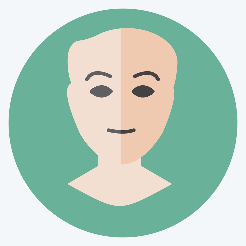 icono rostro humano - estilo plano - ilustración simple, bueno para impresiones, anuncios, etc. vector