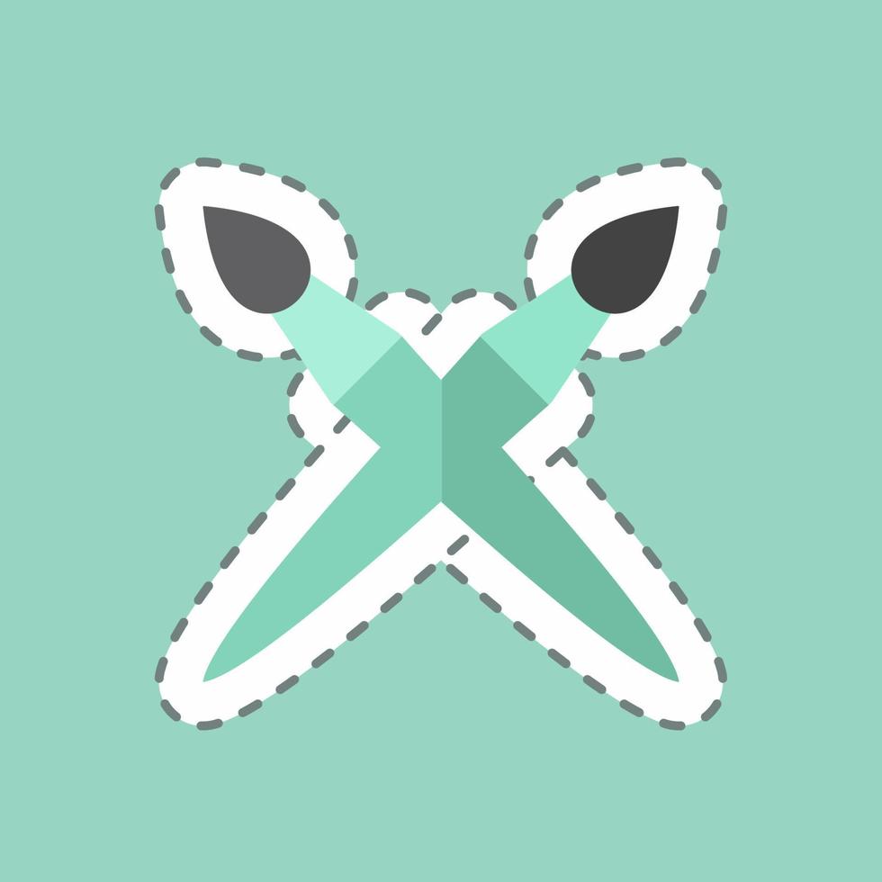 Sticker Brushes, Line Cut - Simple illustration, Good for Prints , Announcements, Etc vector