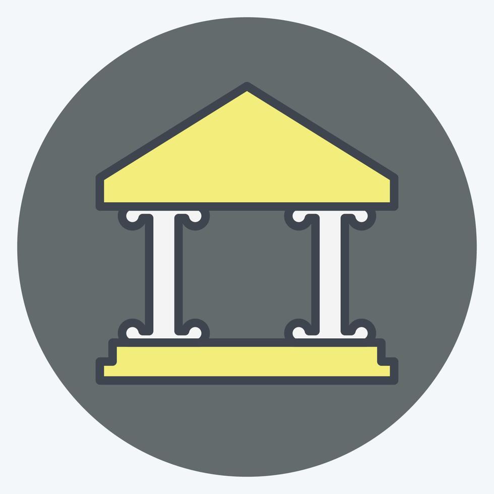 Icon Museum Building I - Color Mate Style- Simple illustration, Good for Prints , Announcements, Etc vector