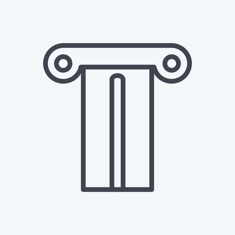 Icon Pillar - Line Style- Simple illustration, Good for Prints , Announcements, Etc vector