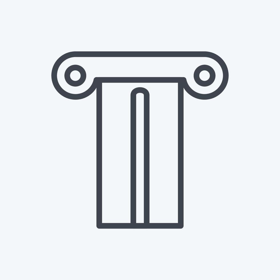 Icon Pillar - Line Style- Simple illustration, Good for Prints ...