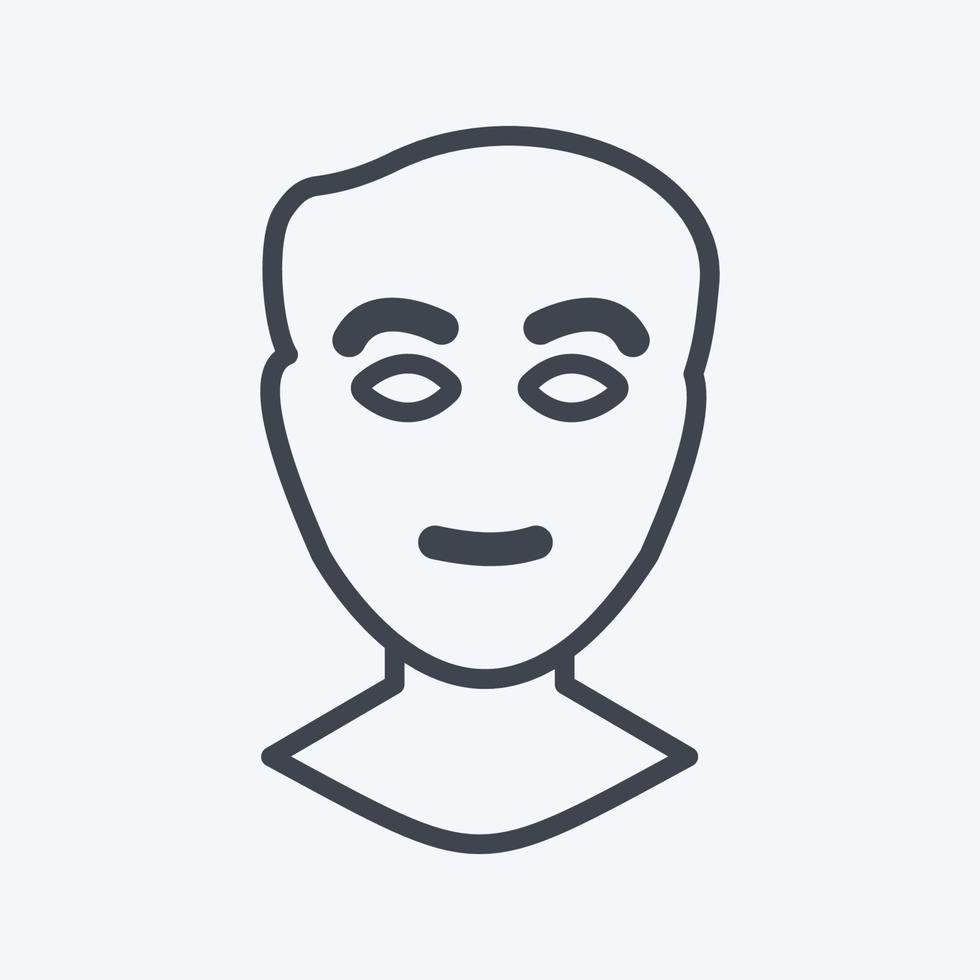 Icon Human Face - Line Style- Simple illustration, Good for Prints , Announcements, Etc vector