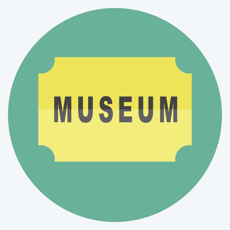 Icon Museum Tag - Flat Style- Simple illustration, Good for Prints , Announcements, Etc vector