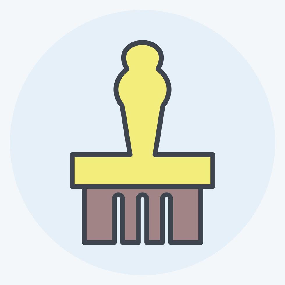 icono de visualización de monumentos - estilo de color mate - ilustración simple, buena para impresiones, anuncios, etc. vector