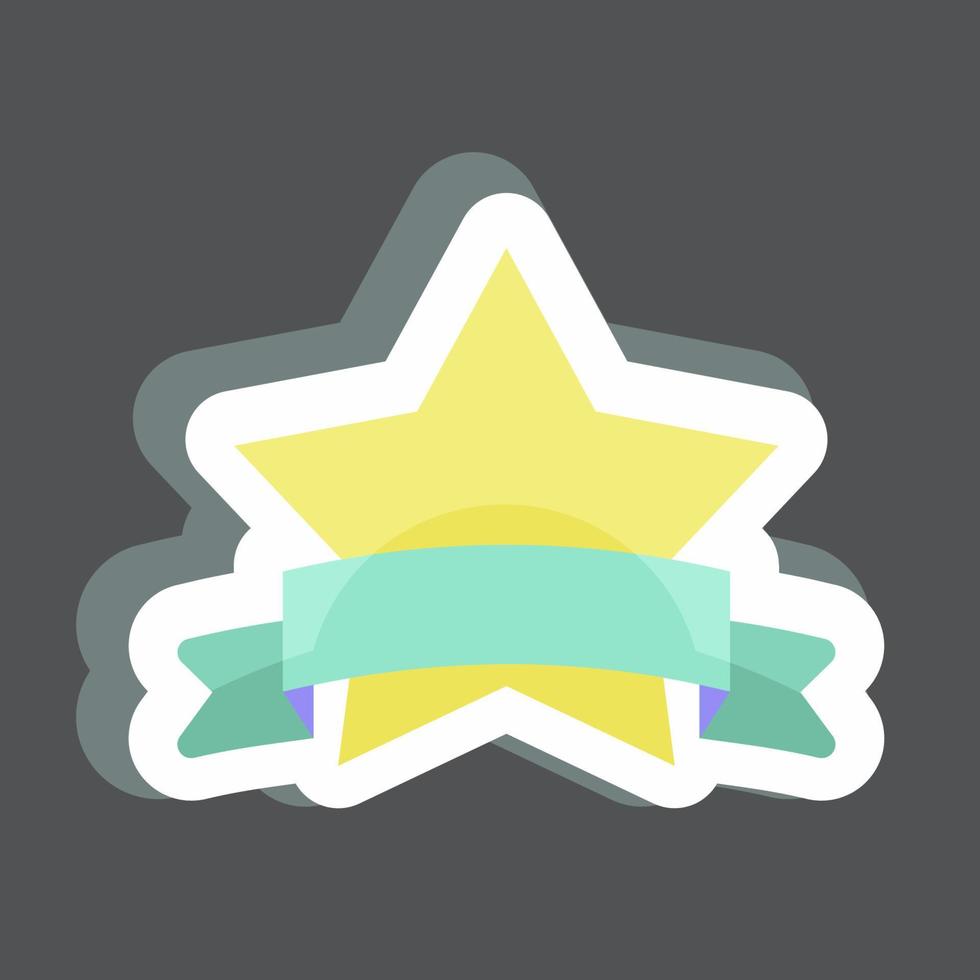 Winner Badge Sticker in trendy isolated on black background vector