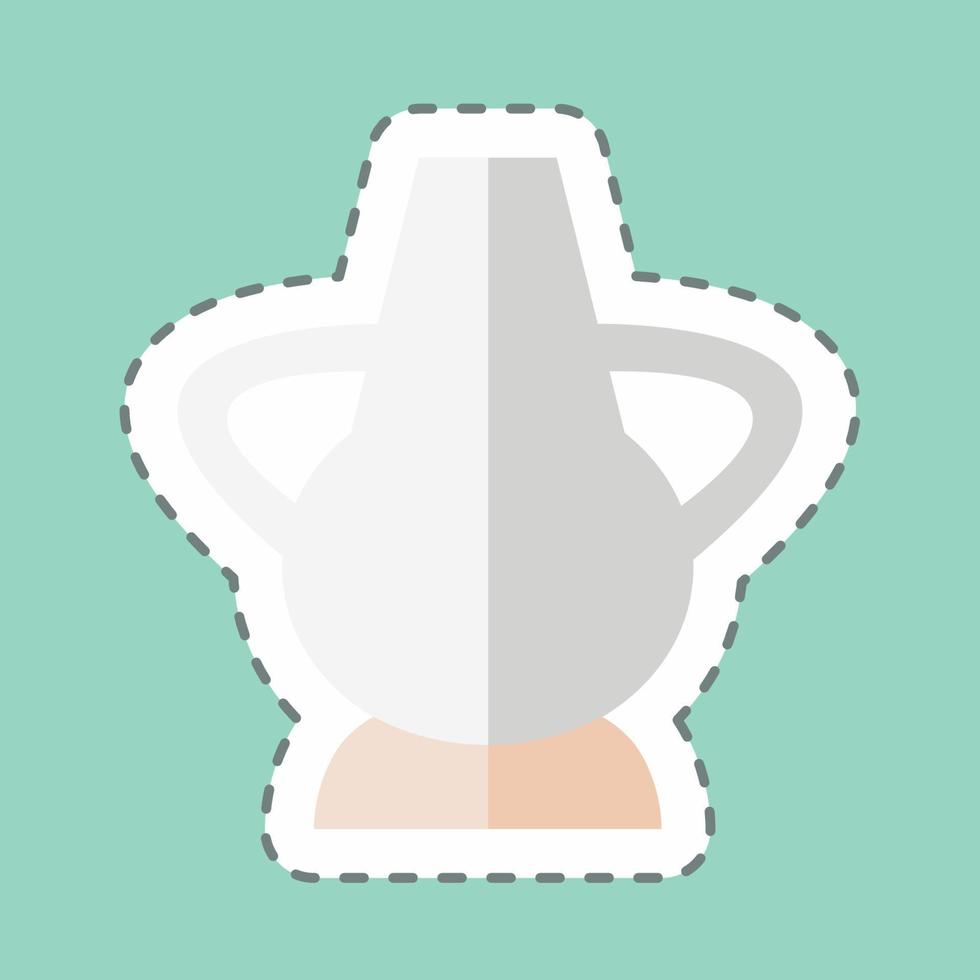 Sticker Antique Jar, Line Cut - Simple illustration, Good for Prints , Announcements, Etc vector