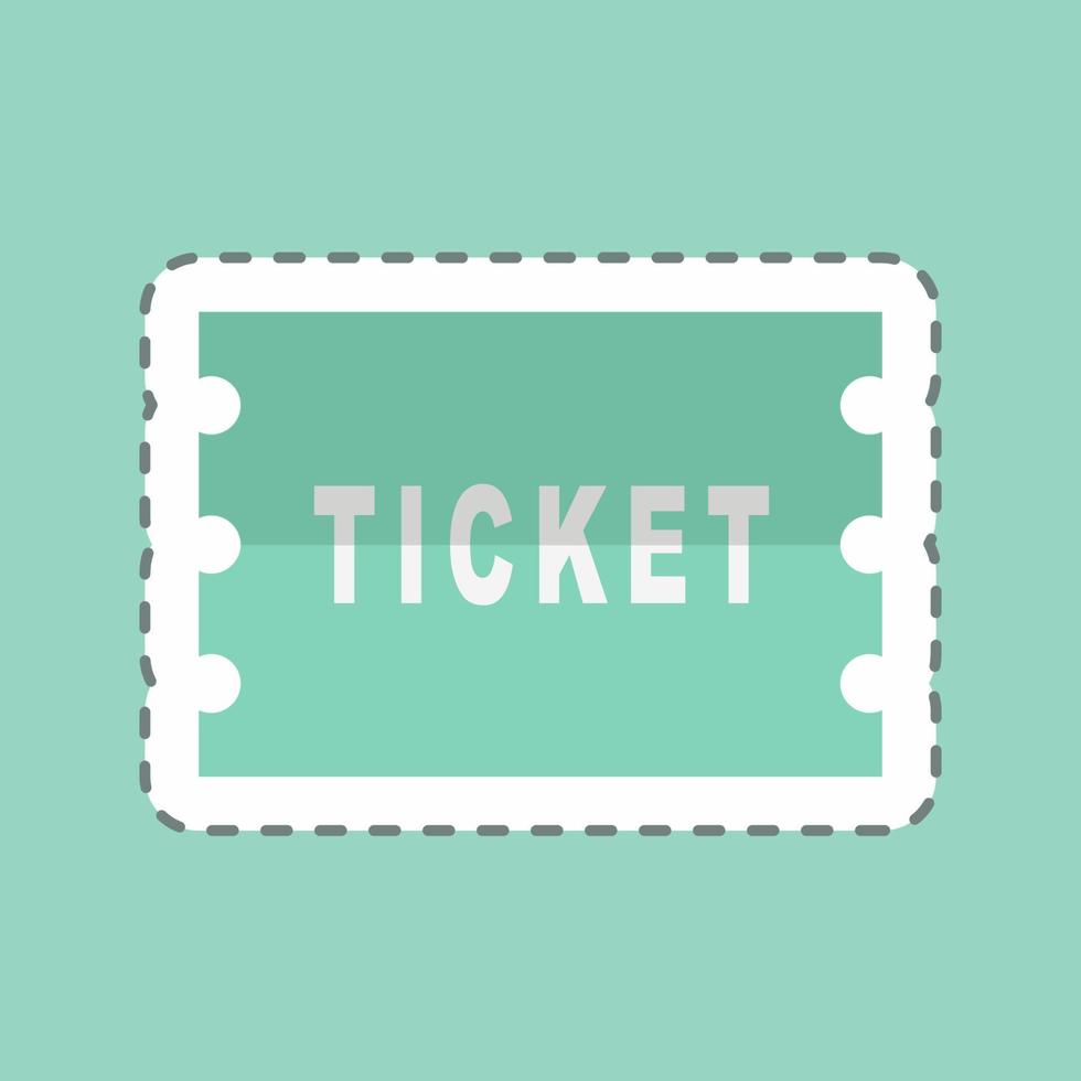 Sticker Tickets, Line Cut - Simple illustration, Good for Prints , Announcements, Etc vector