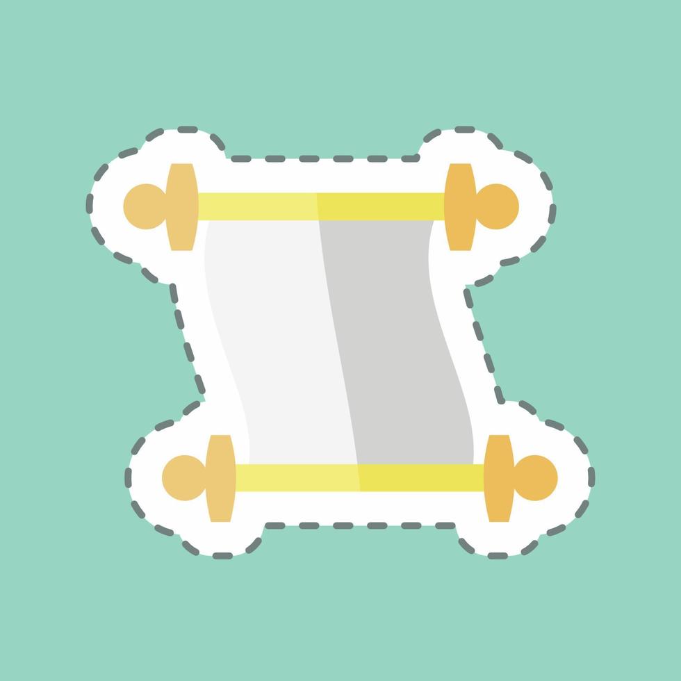 rollo de papel adhesivo, corte de línea: ilustración simple, bueno para impresiones, anuncios, etc. vector