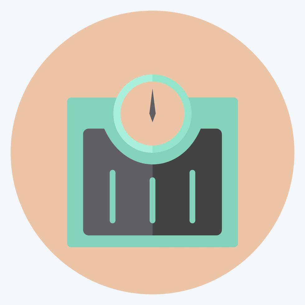 Weighing Machine Icon in trendy flat style isolated on soft blue background vector