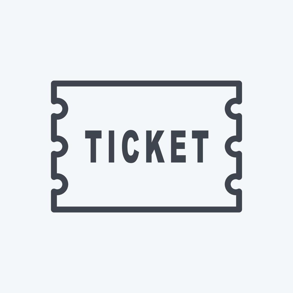Icon Tickets - Line Style- Simple illustration, Good for Prints , Announcements, Etc vector
