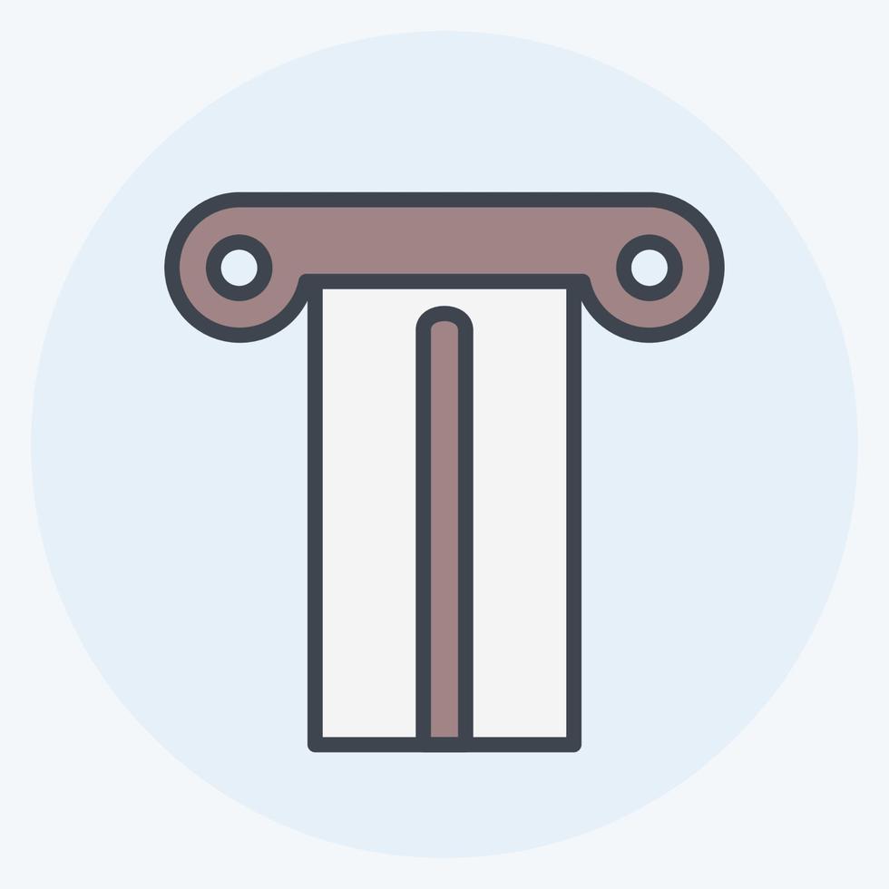 Icon Pillar - Color Mate Style- Simple illustration, Good for Prints , Announcements, Etc vector