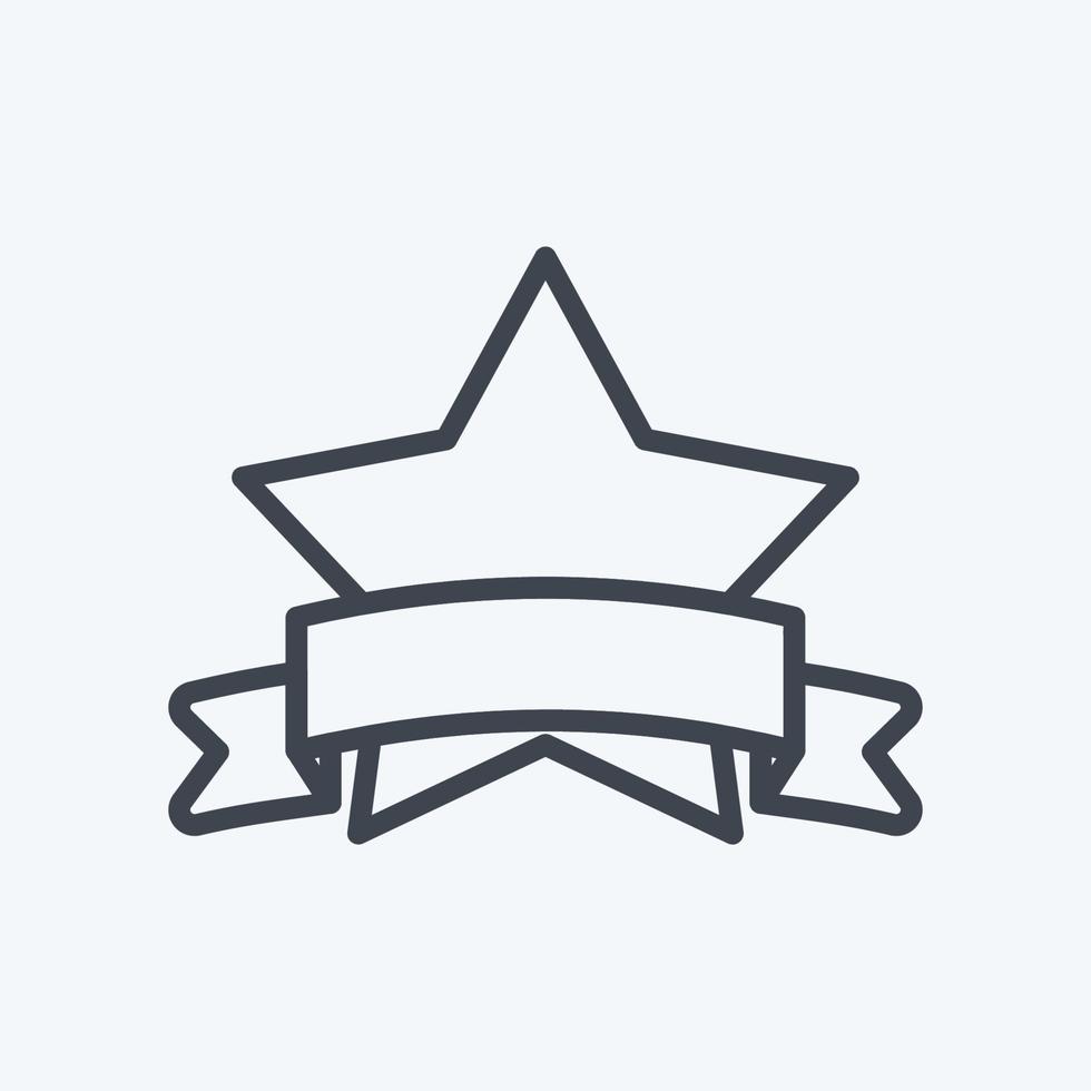 Winner Badge Icon in trendy line style isolated on soft blue background vector