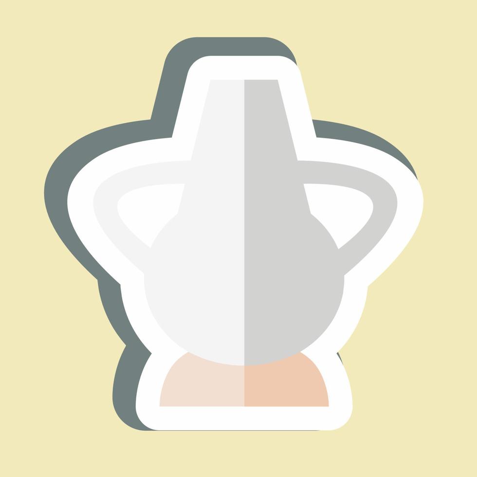 Sticker Antique Jar - Simple illustration, Good for Prints , Announcements, Etc vector