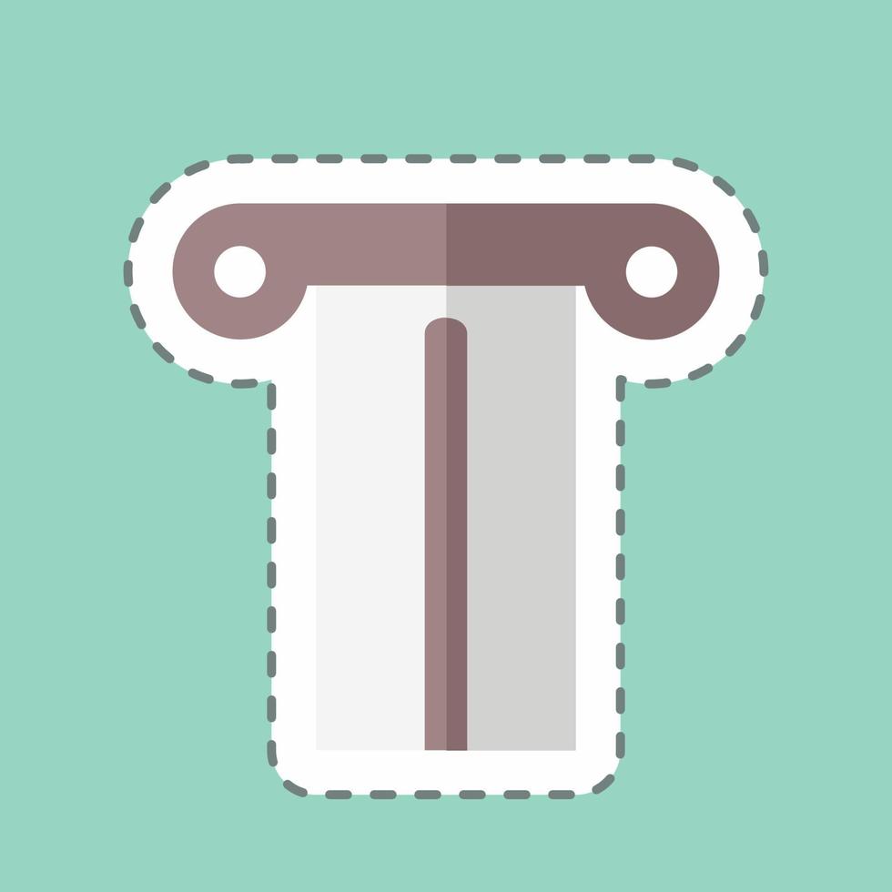 Sticker Pillar, Line Cut - Simple illustration, Good for Prints , Announcements, Etc vector