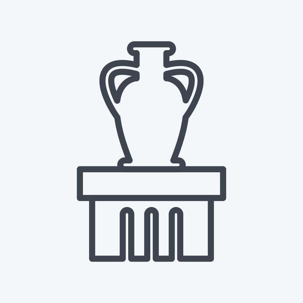 Icon Vase Exhibit - Line Style- Simple illustration, Good for Prints , Announcements, Etc vector