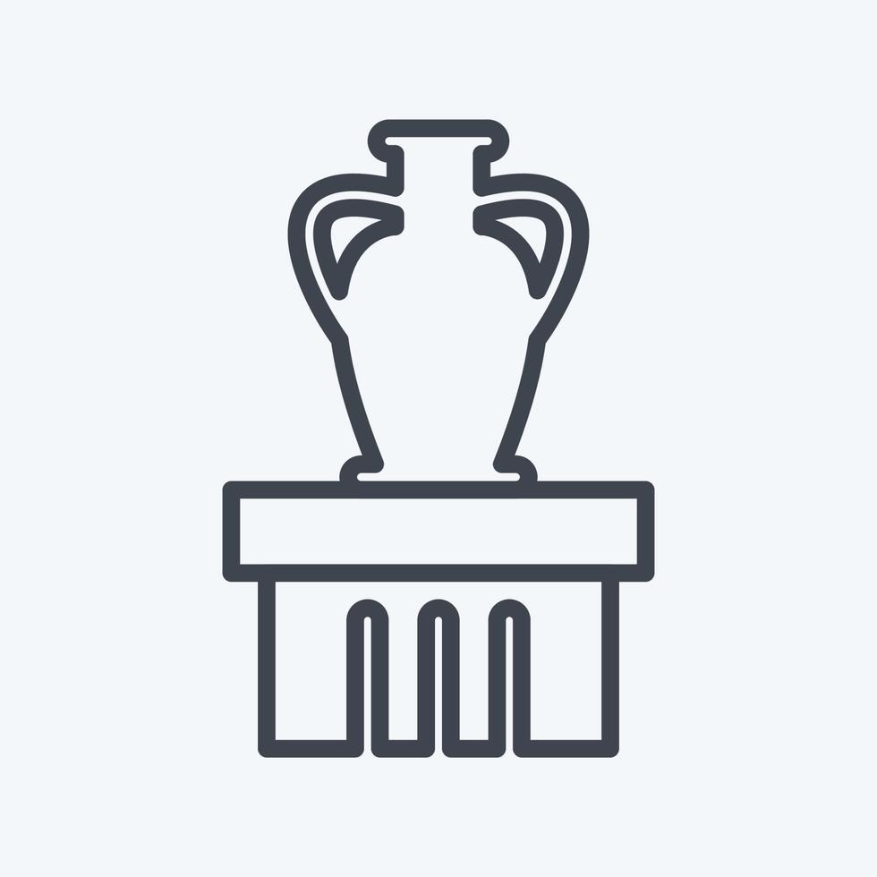 Icon Vase Exhibit - Line Style- Simple illustration, Good for Prints , Announcements, Etc vector